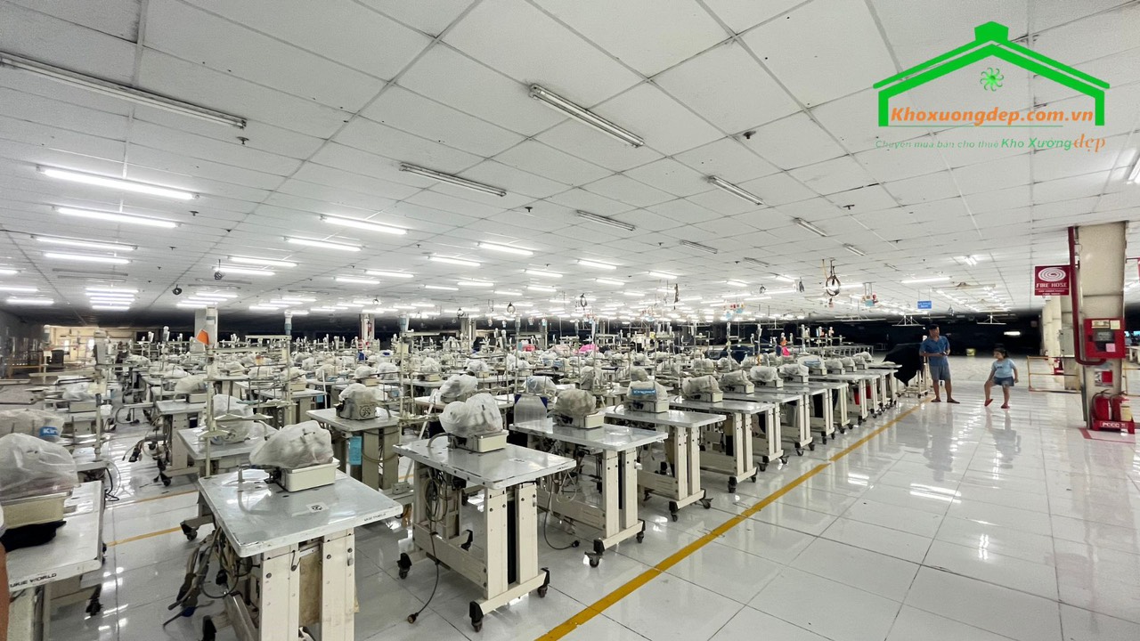 Xưởng may cho thuê 12400m2 KCN Đức Hoà Long An giá tốt