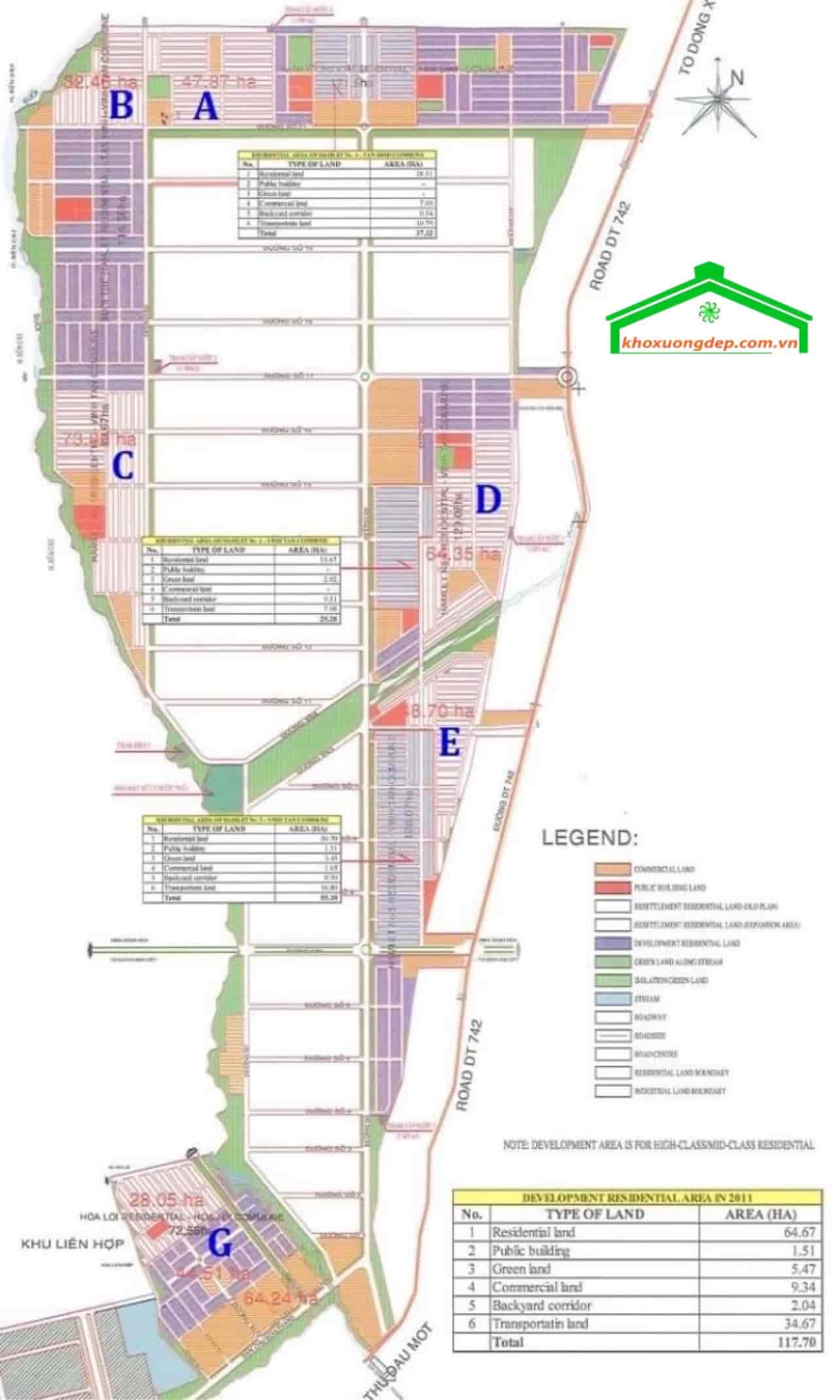 Bản đồ quy hoạch khu công nghiệp Visip II