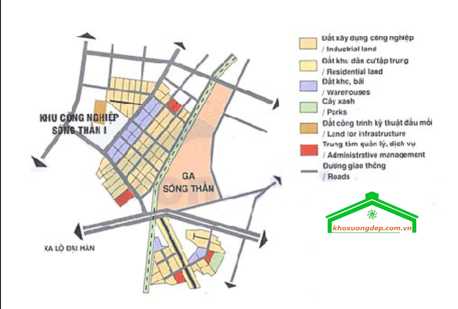 Bản đồ quy hoạch khu công nghiệp Sóng Thần I - Bình Dương