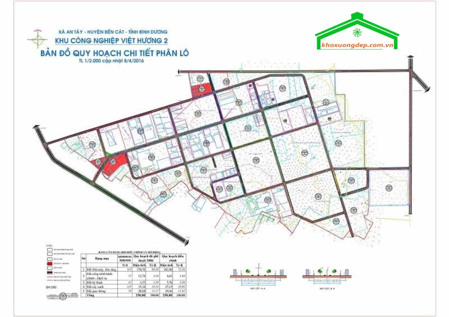 Bản đồ quy hoạch khu công nghiệp Việt Hương 2