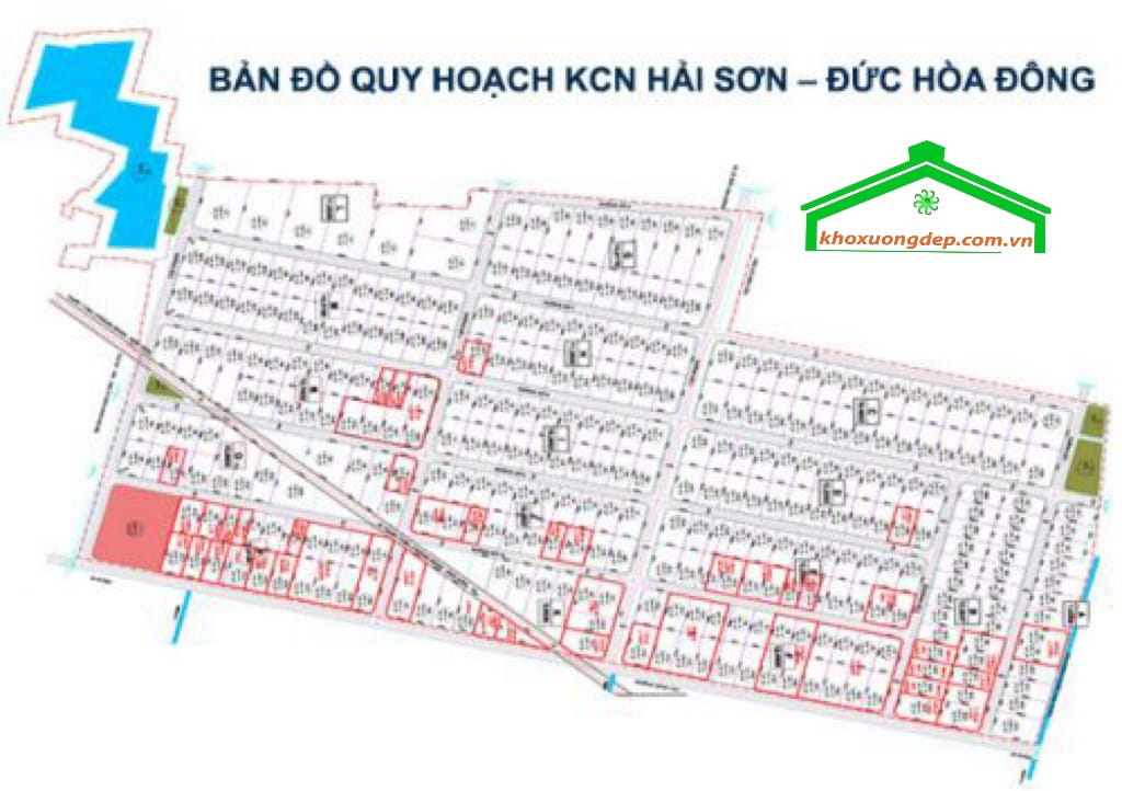 Bản đồ quy hoạch của KCN Hải Sơn Đức Hoà Đông